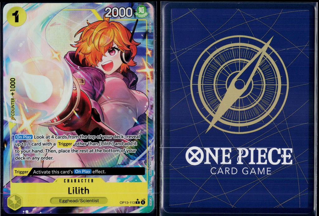 LILITH (ALTERNATE ART) OP13-113 ONE PIECE CARRYING ON HIS WILL R FOIL NM
