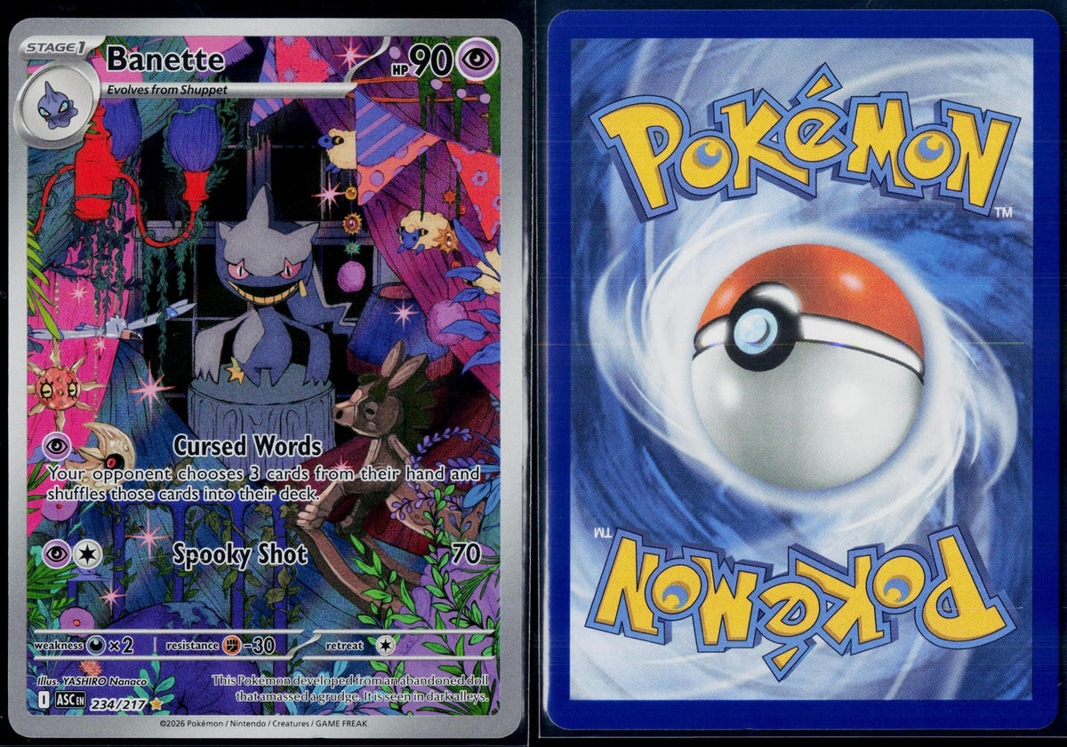 BANETTE 234/217 POKEMON ASCENDED HEROES ILLUSTRATION RARE NM