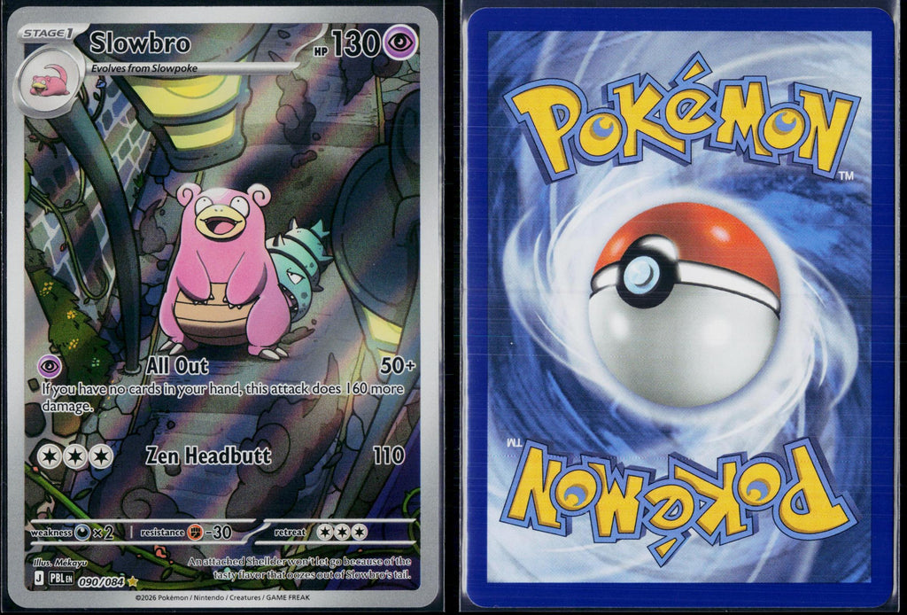 SLOWBRO 090/084 POKEMON PITCH BLACK ILLUSTRATION RARE HOLO NM