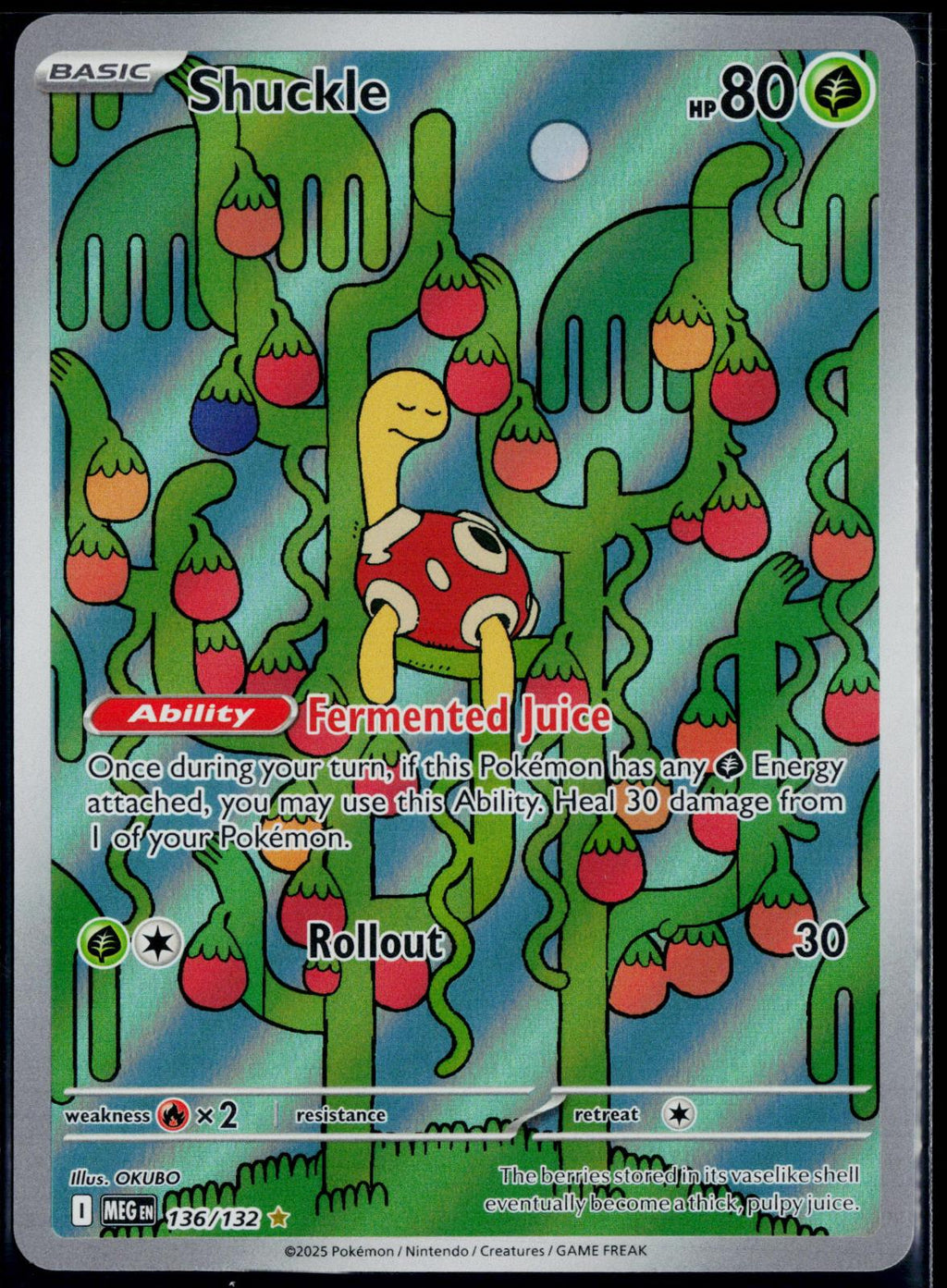 SHUCKLE 136/132 POKEMON MEGA EVOLUTION ILLUSTRATION RARE NM