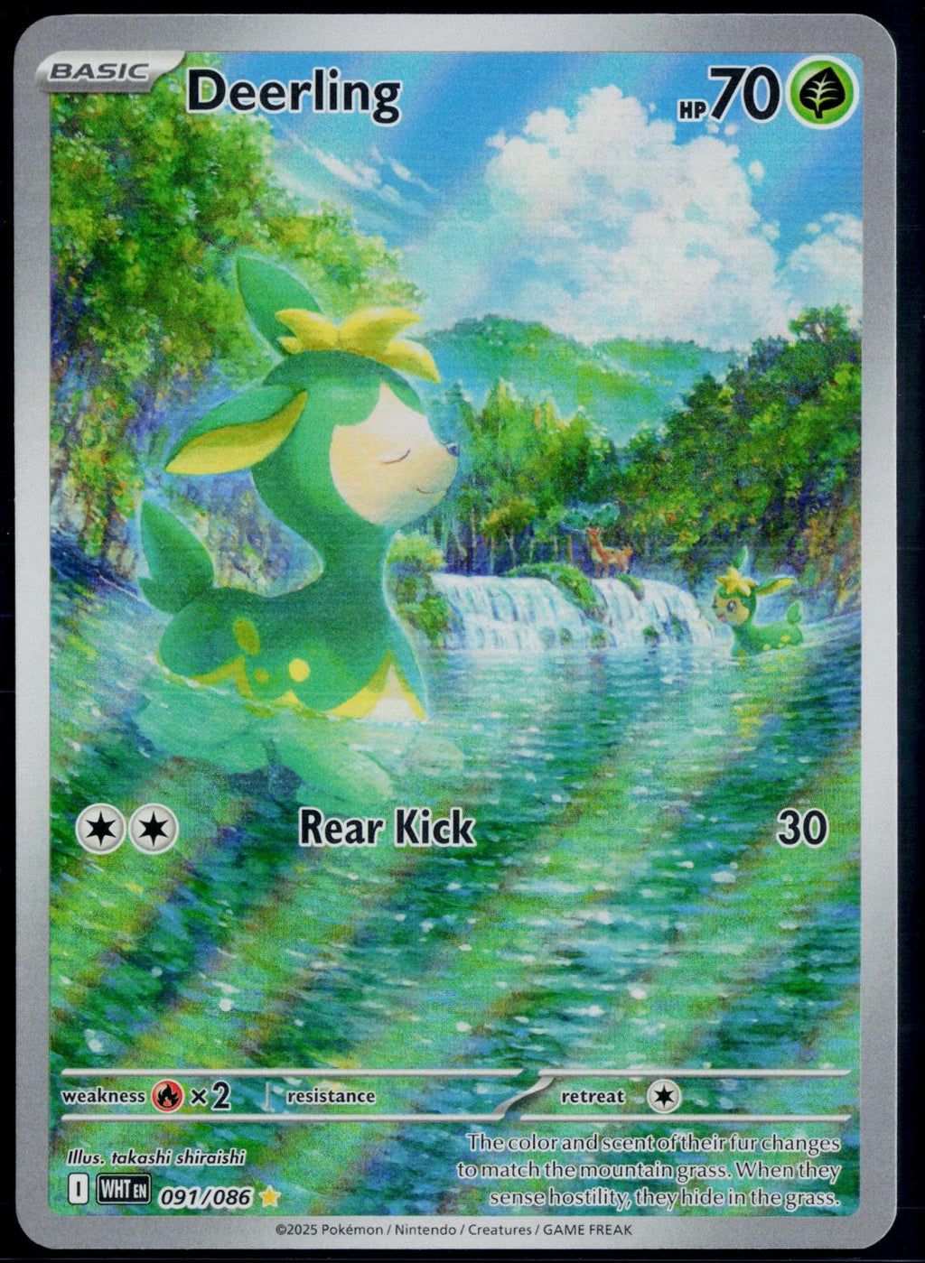 DEERLING 091/086 POKEMON WHITE FLARE ILLUSTRATION RARE NM