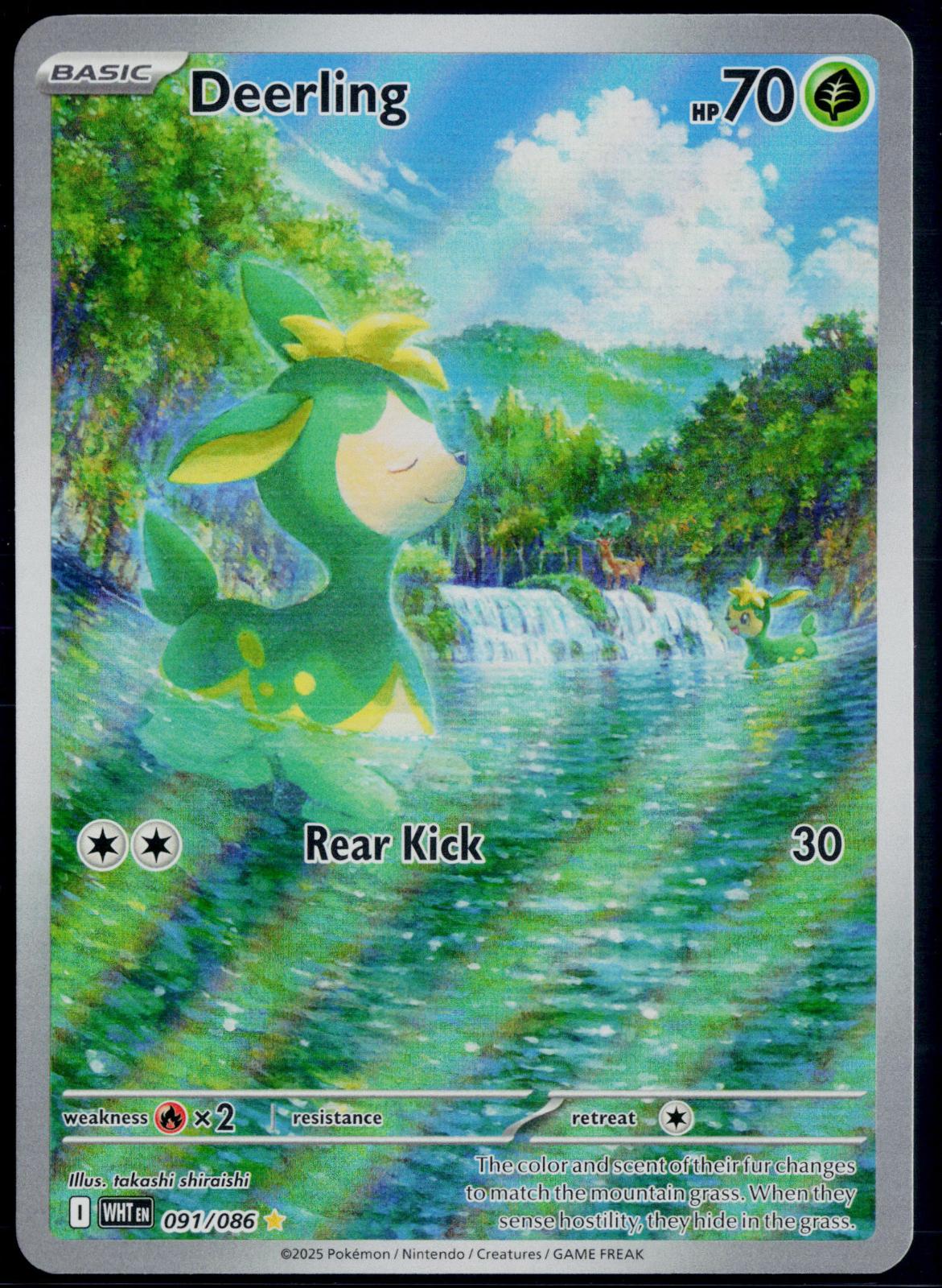 DEERLING 091/086 POKEMON WHITE FLARE ILLUSTRATION RARE NM