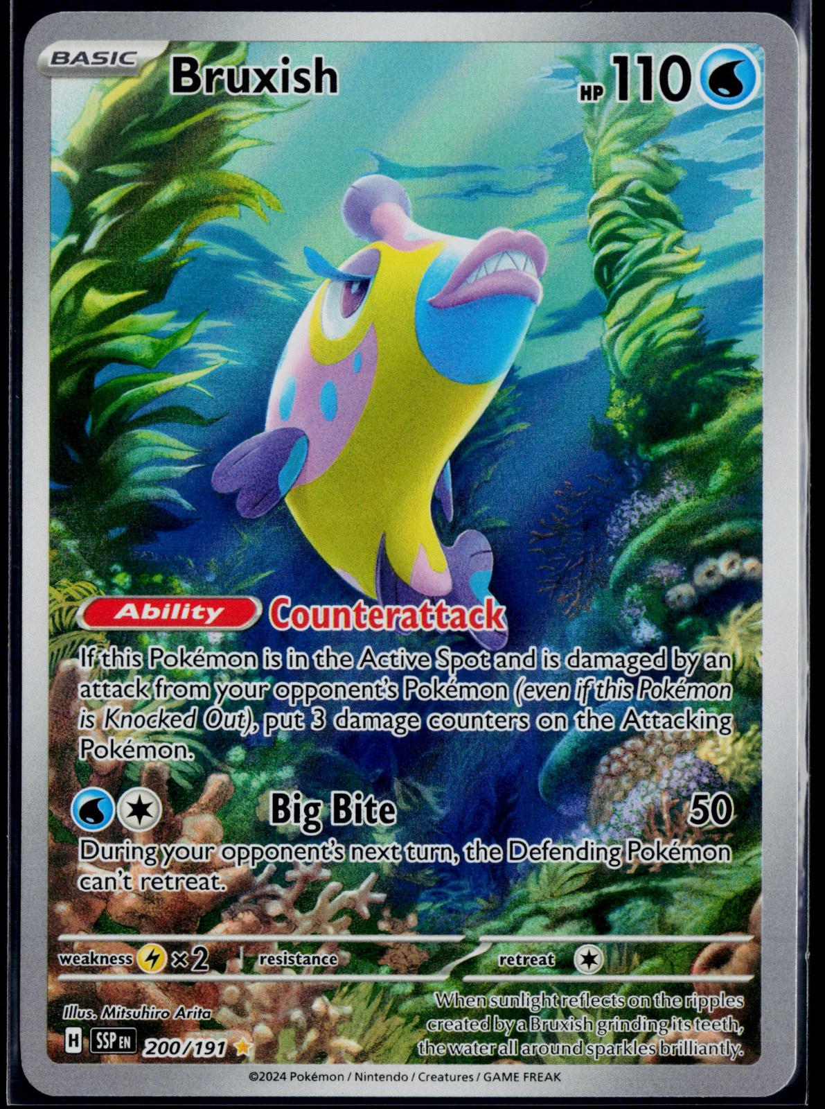 BRUXISH 200/191 POKEMON SURGING SPARKS ILLUSTRATION RARE NM