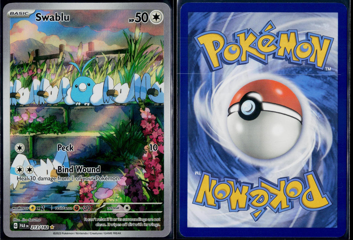 SWABLU 213/182 🐬 POKEMON PARADOX RIFT IR ☀️ HOLO NM/M 🌴