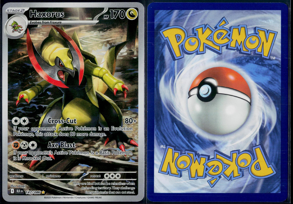 HAXORUS 147/086 POKEMON BLACK BOLT HOLO ILLUSTRATION RARE NM