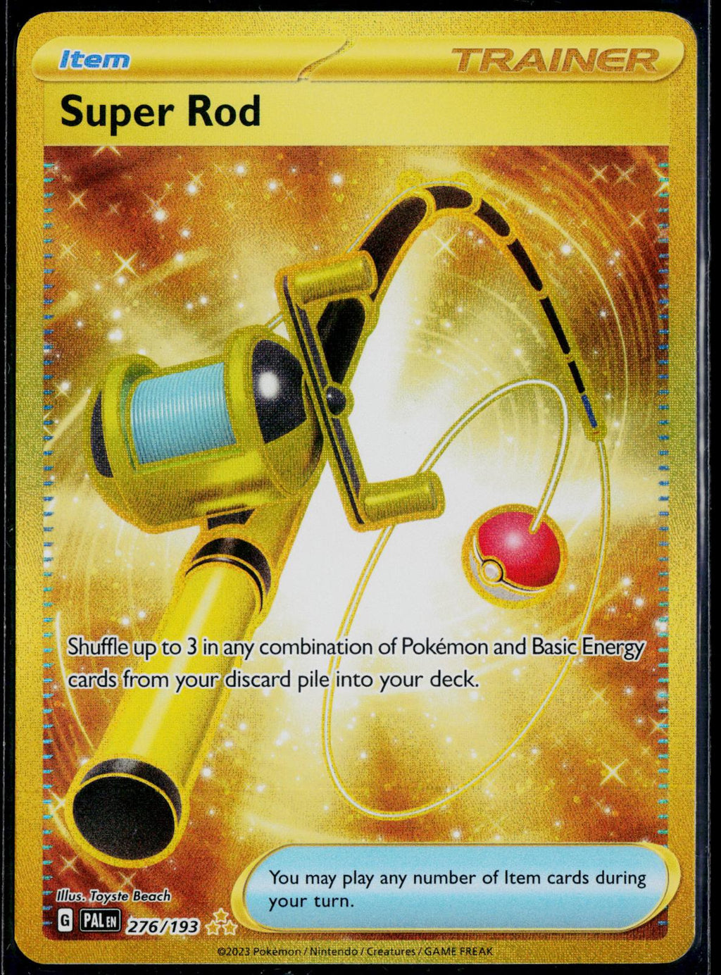 SUPER ROD 276/193 POKEMON PALDEA EVOLVED HYPER RARE HOLO NM