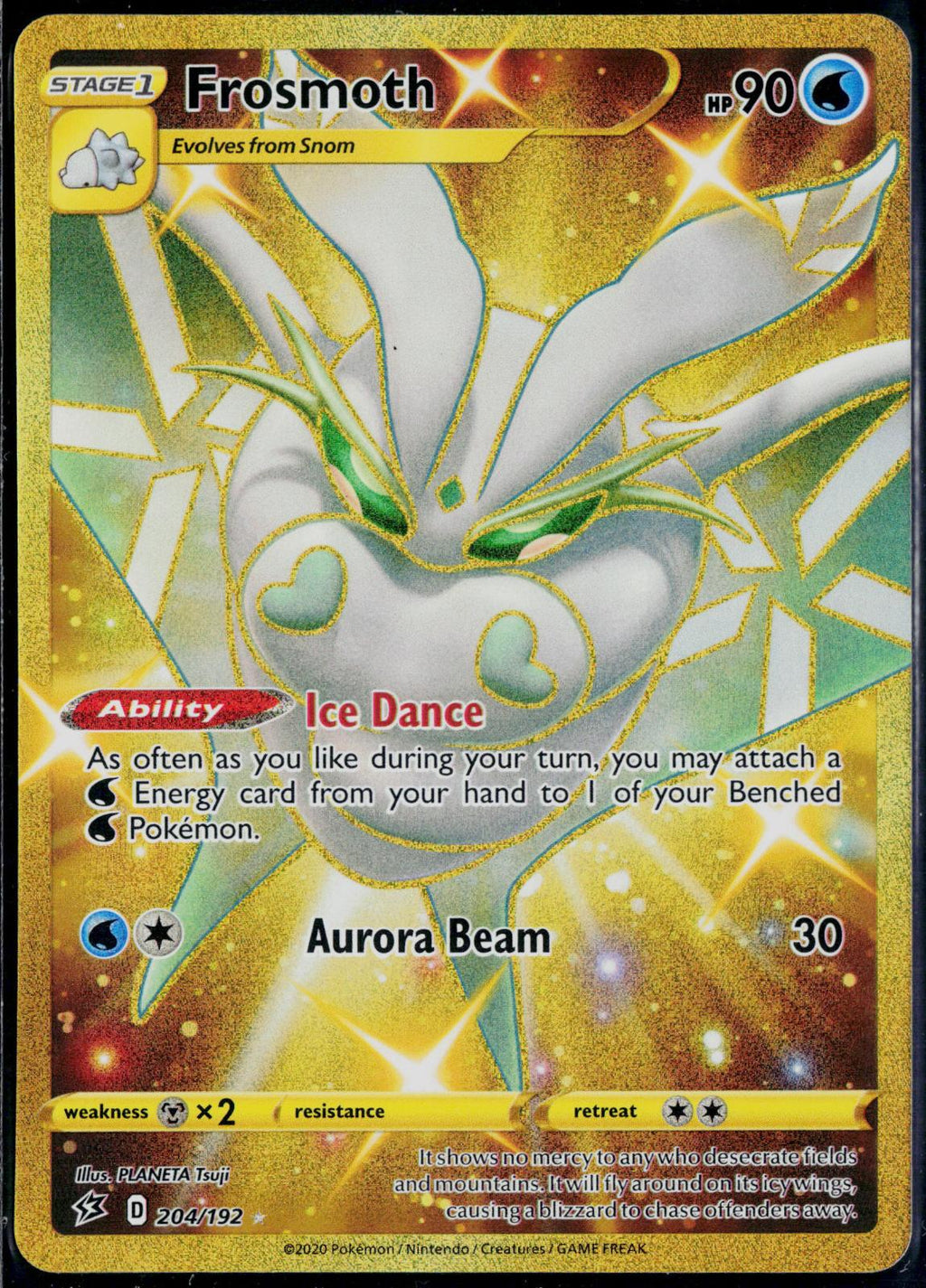 FROSMOTH 204/192 POKEMON REBEL CLASH SEC HOLO NM