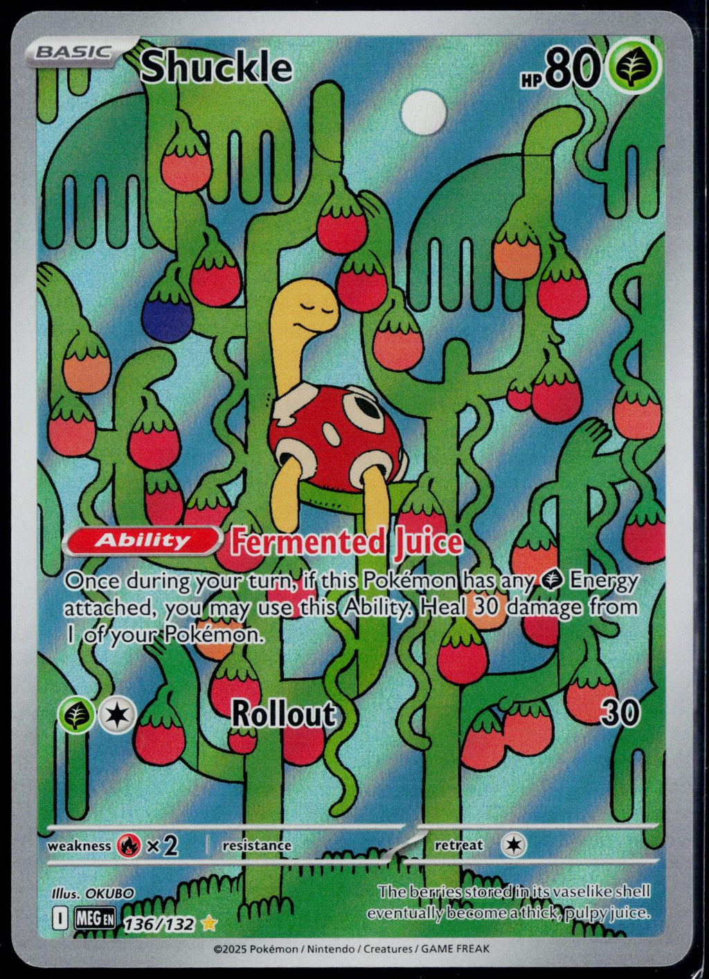 SHUCKLE 136/132 POKEMON MEGA EVOLUTION ILLUSTRATION RARE NM