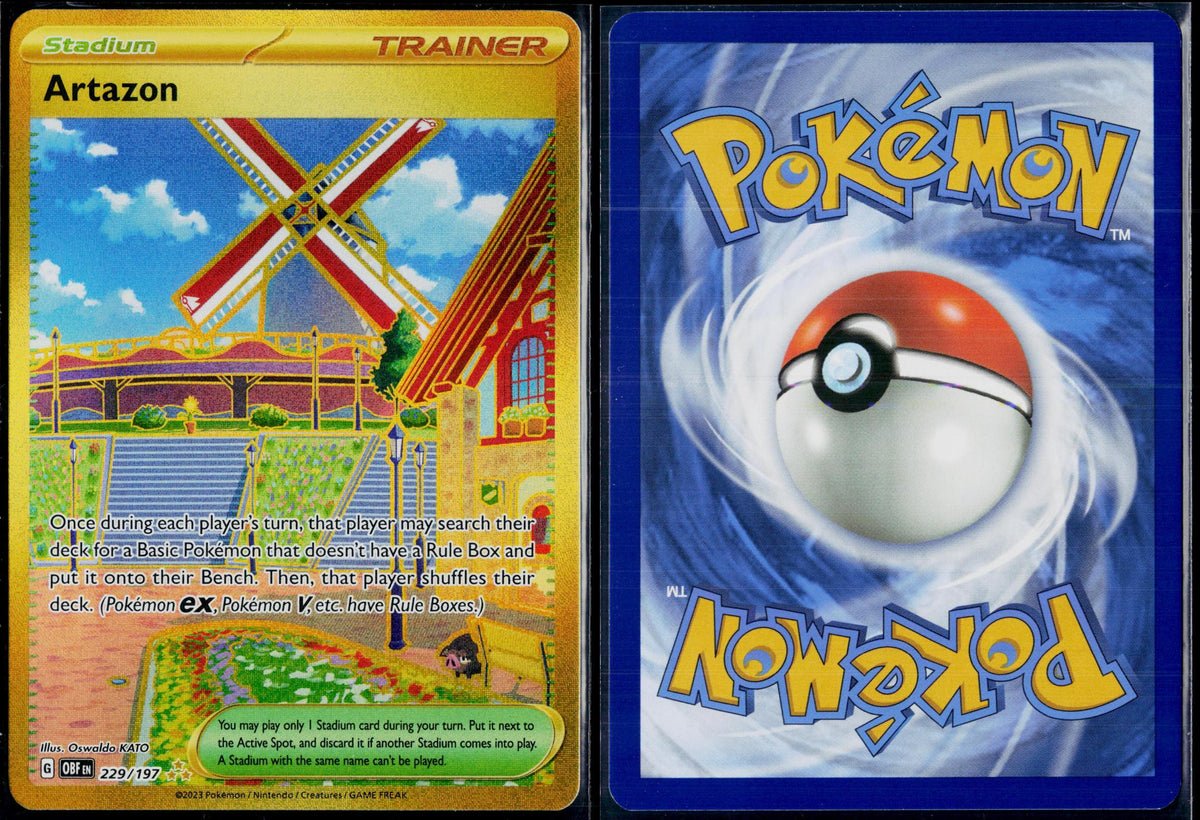 ARTAZON 229/197 POKEMON OBSIDIAN FLAMES HYPER RARE HOLO NM