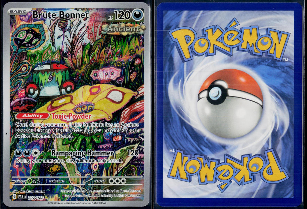 BRUTE BONNET 207/182 POKEMON PARADOX RIFT ILLUSTRATION RARE HOLO NM