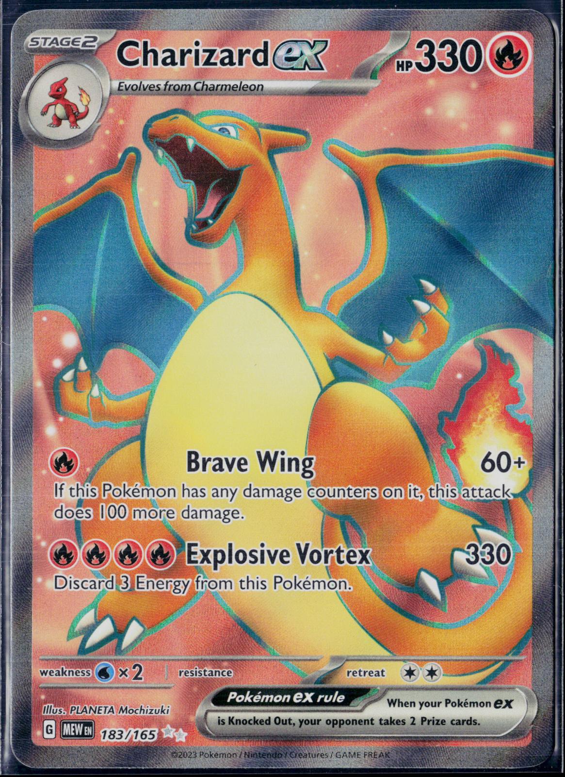 CHARIZARD EX 183/165 POKEMON 151 ULTRA RARE HOLO NM