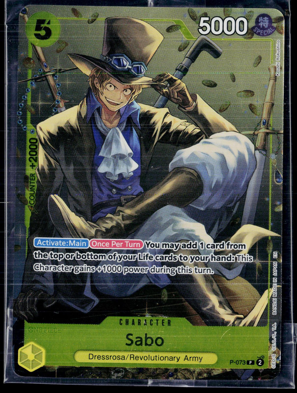 SABO (TIN PACK SET VOL. 2) P-073 ONE PIECE ONE PIECE PROMOTION CARDS P FOIL NM
