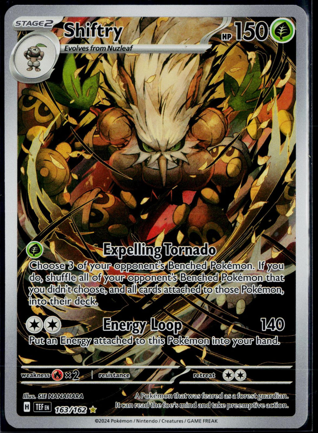 SHIFTRY 163/162 POKEMON TEMPORAL FORCES ILLUSTRATION RARE NM