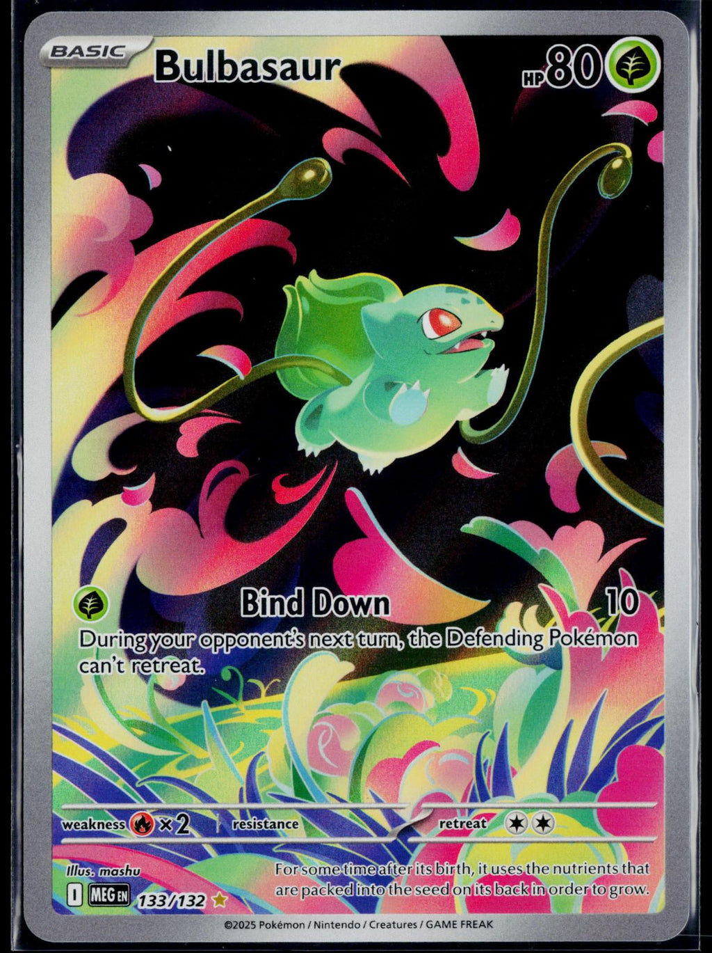 BULBASAUR 133/132 POKEMON MEGA EVOLUTION ILLUSTRATION RARE NM