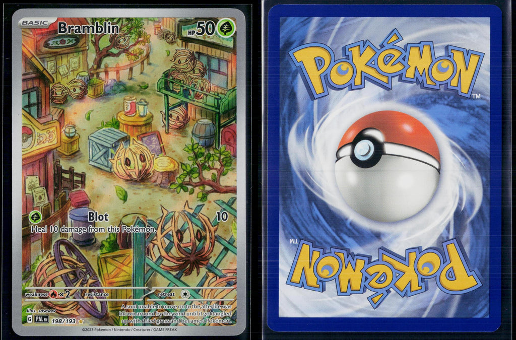 BRAMBLIN 198/193 POKEMON PALDEA EVOLVED ILLUSTRATION RARE HOLO NM