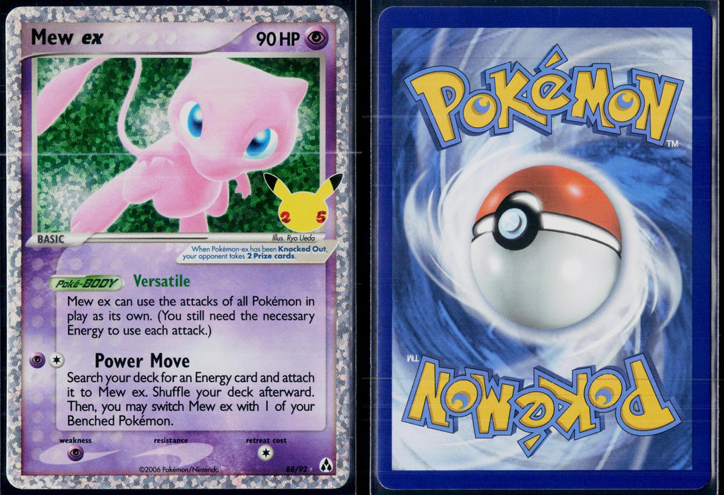 MEW EX 88/92 POKEMON CELEBRATIONS: CLASSIC COLLECTION CLASSIC COLLECTION HOLO NM