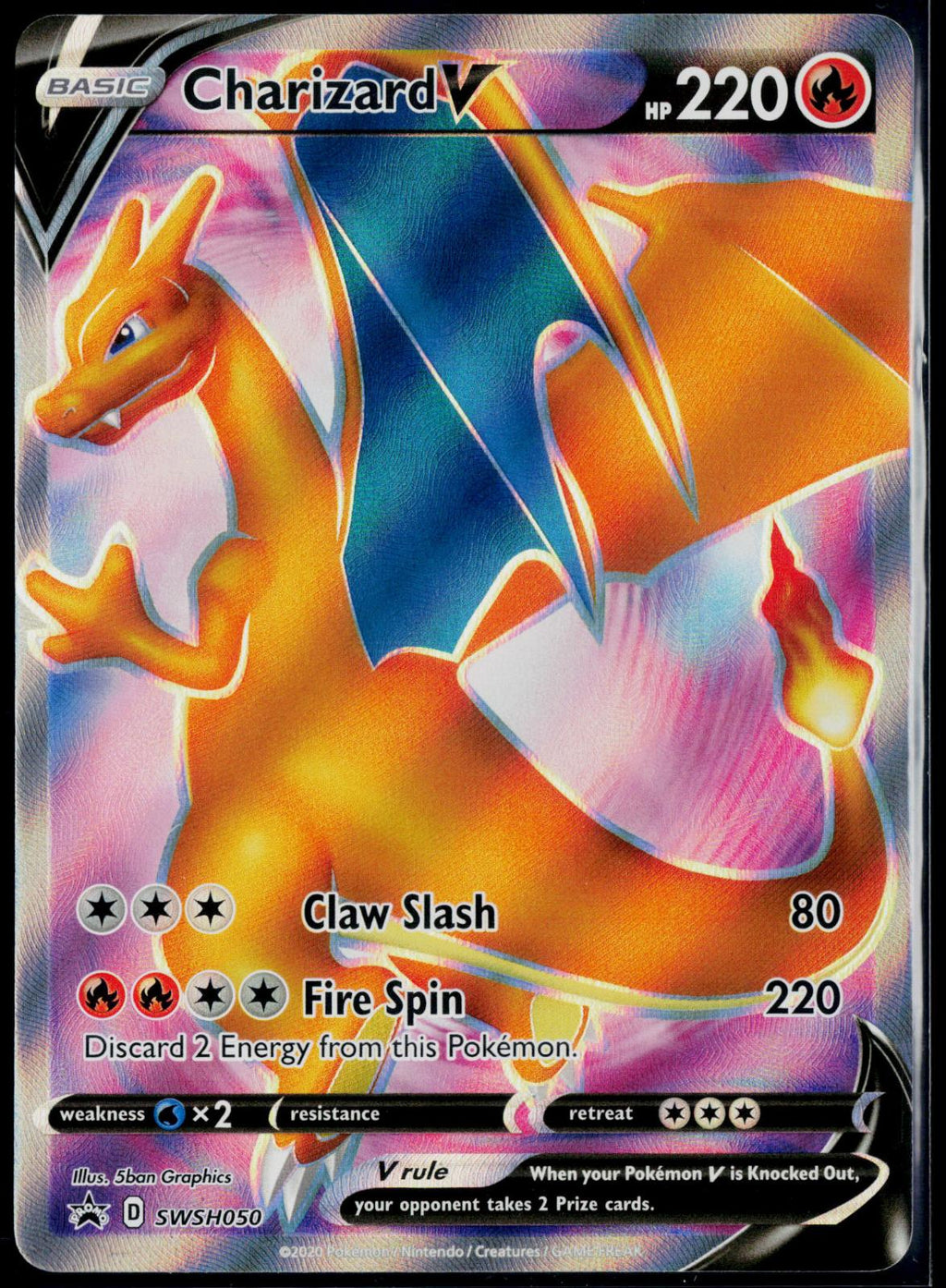 CHARIZARD V SWSH050 POKEMON SWORD & SHIELD PROMO HOLO P NM
