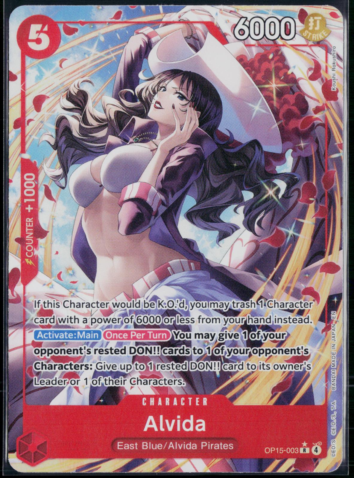 ALVIDA (ALTERNATE ART) OP15-003 ONE PIECE ADVENTURE ON KAMI'S ISLAND R NM