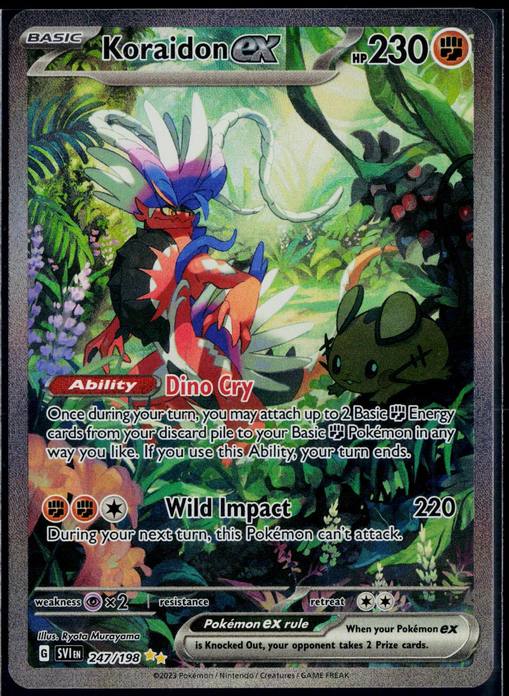 KORAIDON EX 247/198 🐬 POKEMON SCARLET & VIOLET SIR ☀️ HOLO NM/M 🌴