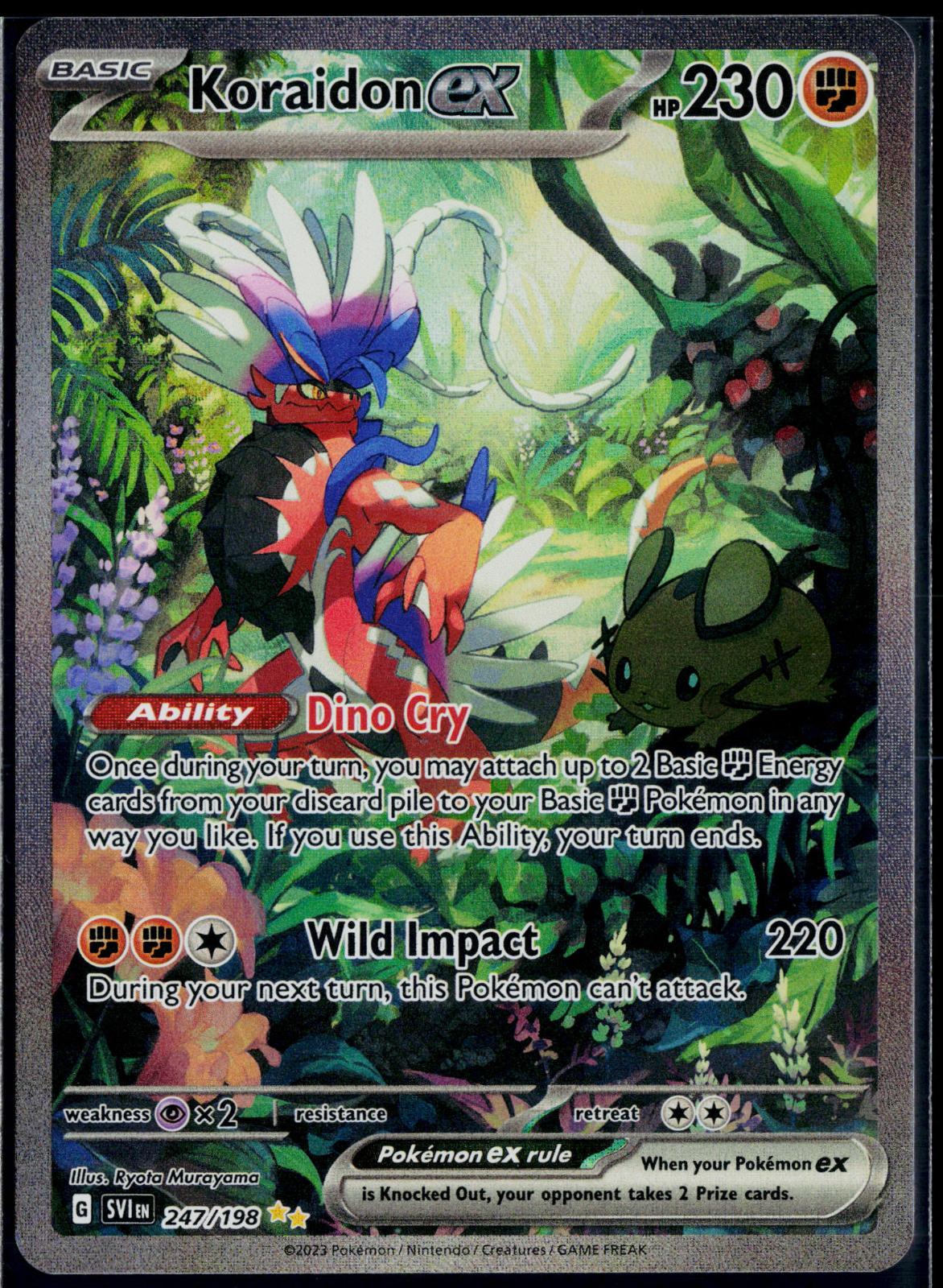 KORAIDON EX 247/198 🐬 POKEMON SCARLET & VIOLET SIR ☀️ HOLO NM/M 🌴