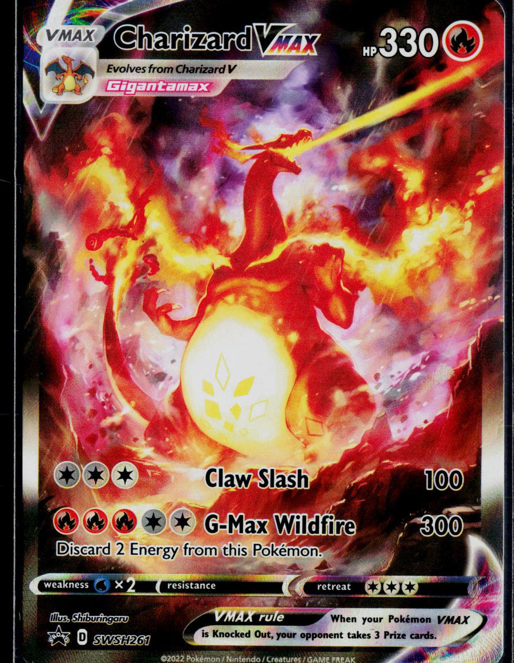 CHARIZARD VMAX SWSH261 POKEMON SWORD & SHIELD PROMO HOLO P NM