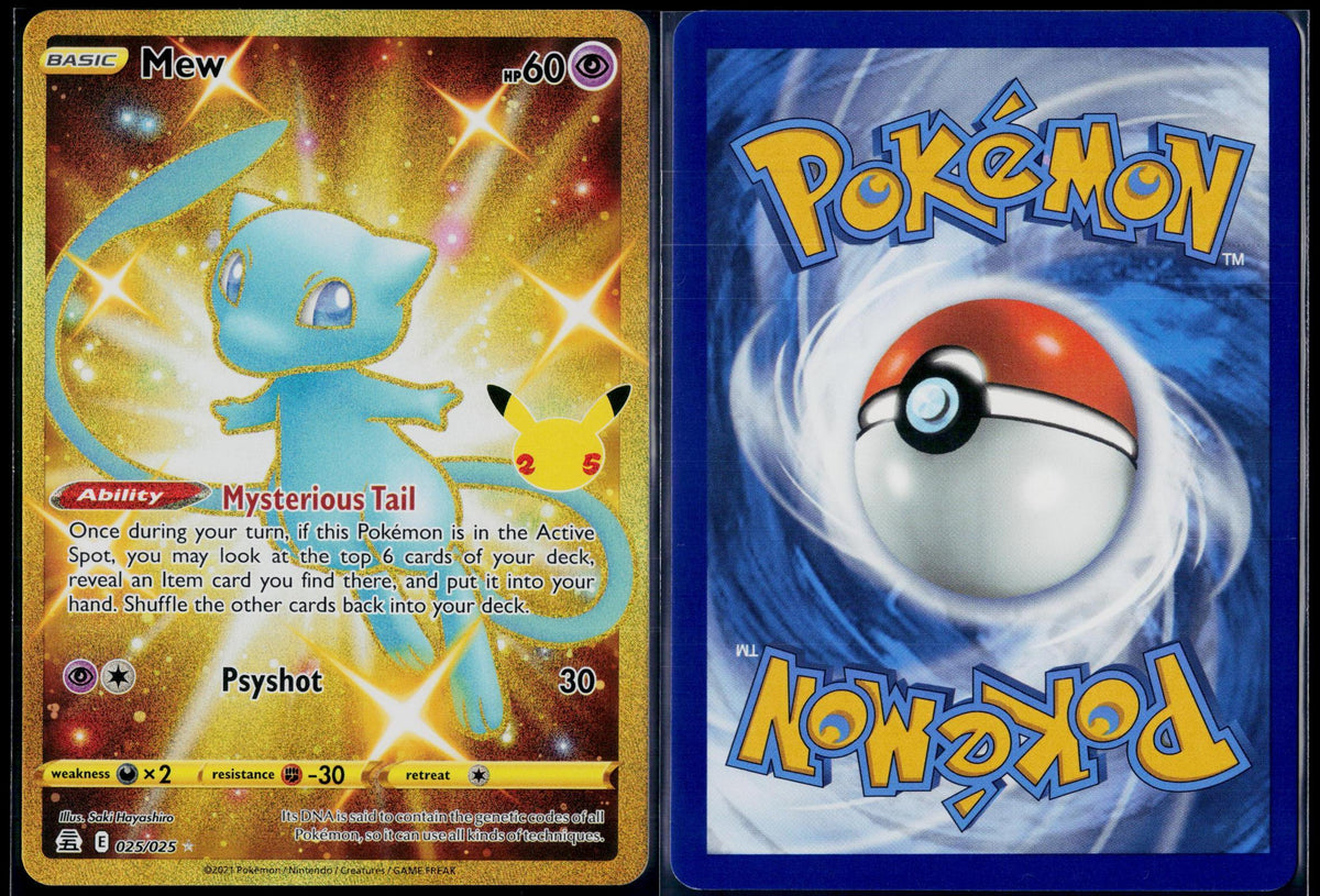 MEW 025/025 POKEMON CELEBRATIONS HOLO R NM