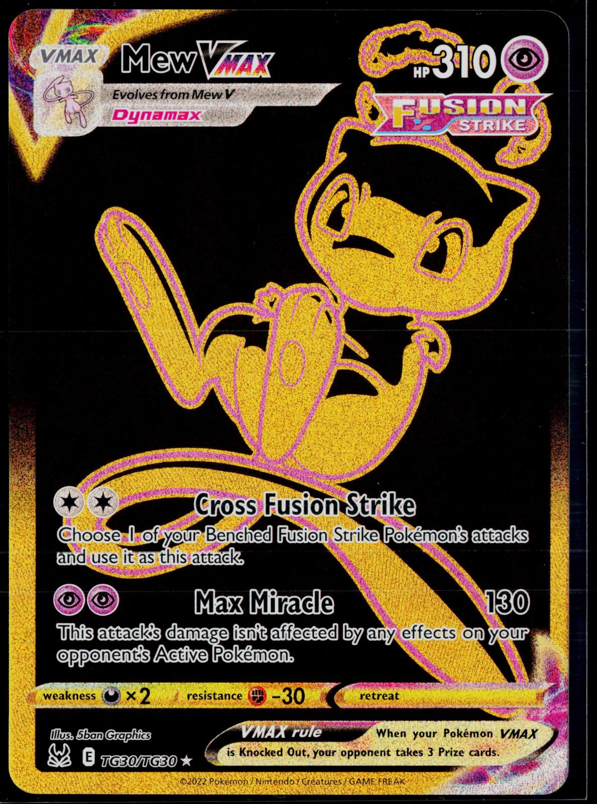 MEW VMAX TG30/TG30 POKEMON LOST ORIGIN TRAINER GALLERY SEC HOLO NM