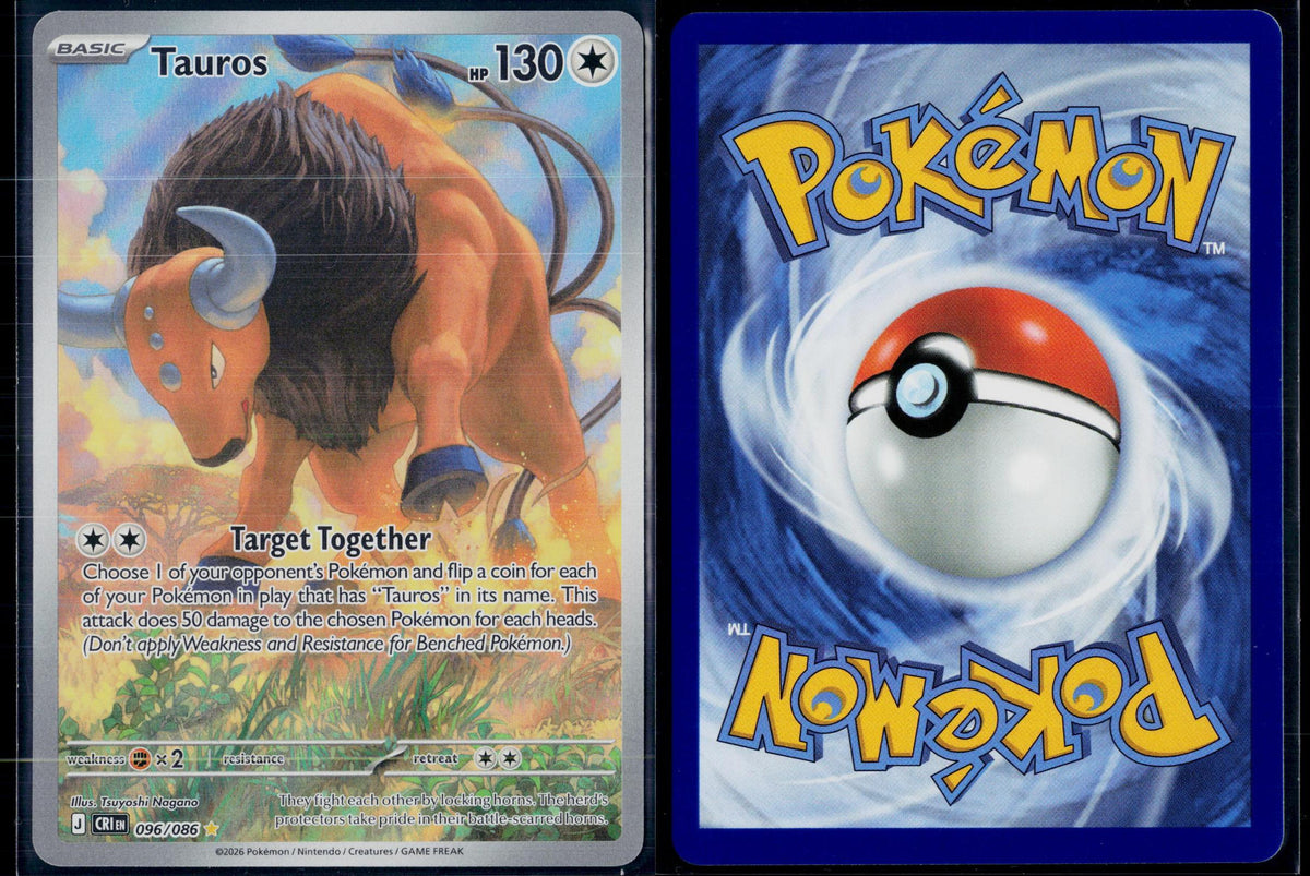 TAUROS 096/086 POKEMON CHAOS RISING HOLO ILLUSTRATION RARE HOLO NM