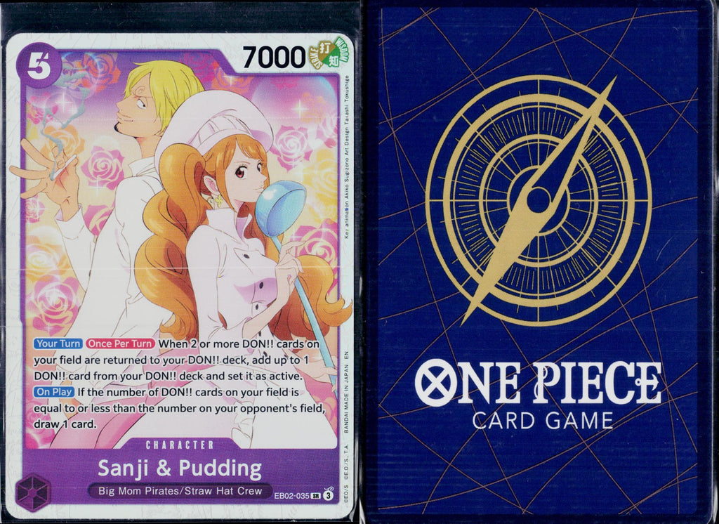 SANJI & PUDDING EB02-035 ONE PIECE EXTRA BOOSTER: ANIME 25TH COLLECTION FOIL NM