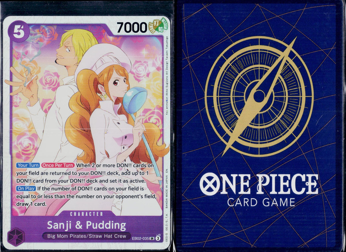 SANJI & PUDDING EB02-035 ONE PIECE EXTRA BOOSTER: ANIME 25TH COLLECTION FOIL NM
