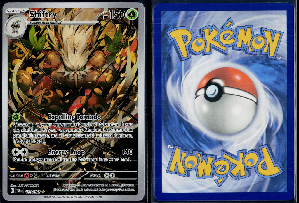 SHIFTRY 163/162 🐬 POKEMON TEMPORAL FORCES IR ☀️ HOLO NM/M 🌴