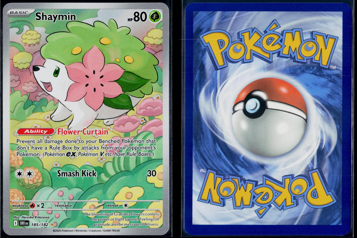 SHAYMIN 185/182 🐬 POKEMON DESTINED RIVALS IR ☀️ HOLO NM/M 🌴