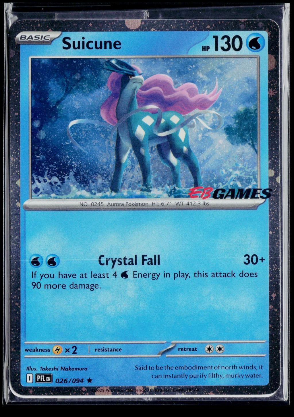 SUICUNE (EB GAMES EXCLUSIVE) 026/094 POKEMON HOLO NM