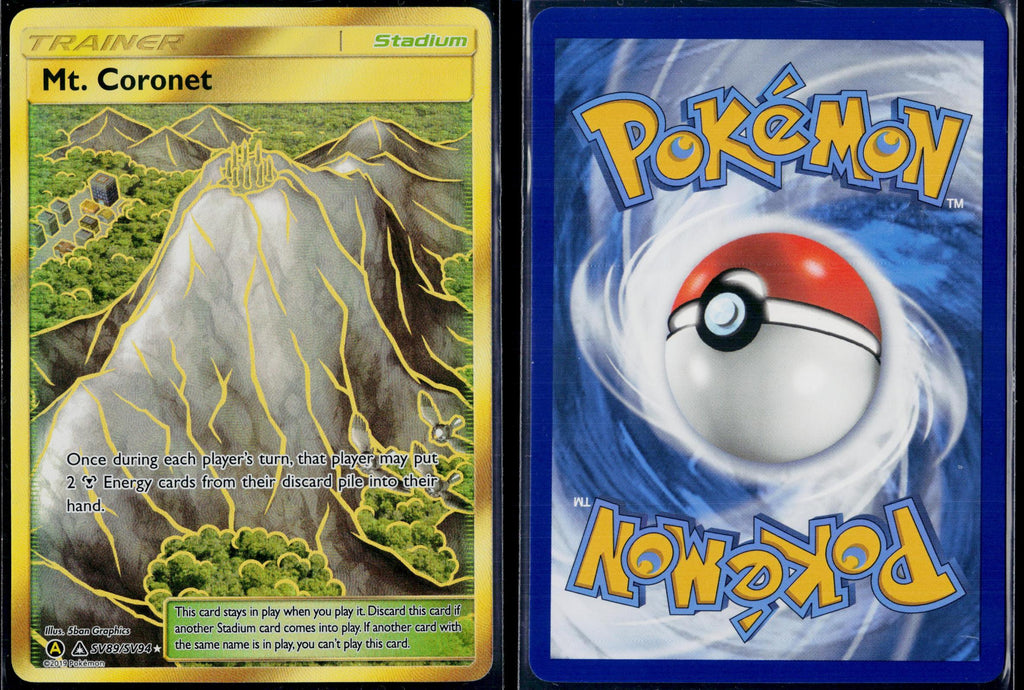 MT. CORONET SV89/SV94 POKEMON HIDDEN FATES SHINY VAULT SEC HOLO NM