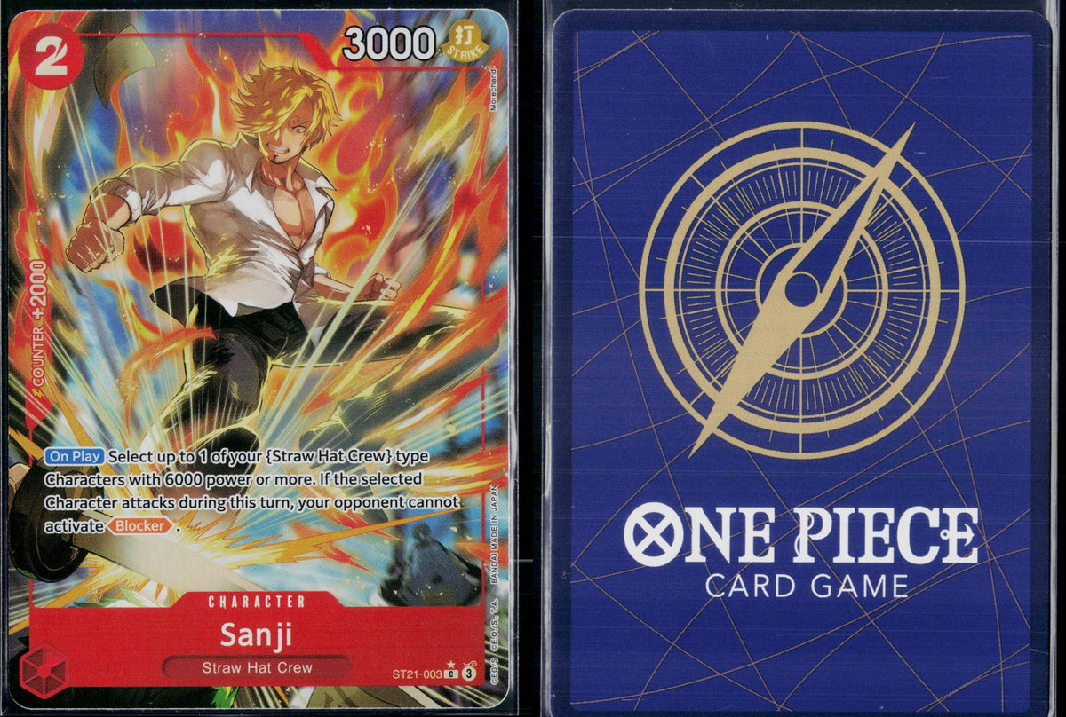 SANJI (PARALLEL) ST21-003 ONE PIECE STARTER DECK EX: GEAR 5 C NM