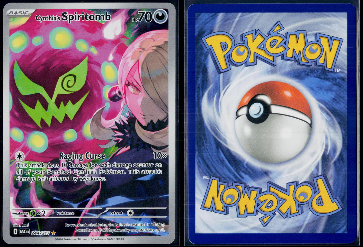 CYNTHIA'S SPIRITOMB 244/217 🐬 POKEMON ASCENDED HEROES IR ☀️ HOLO NM/M 🌴