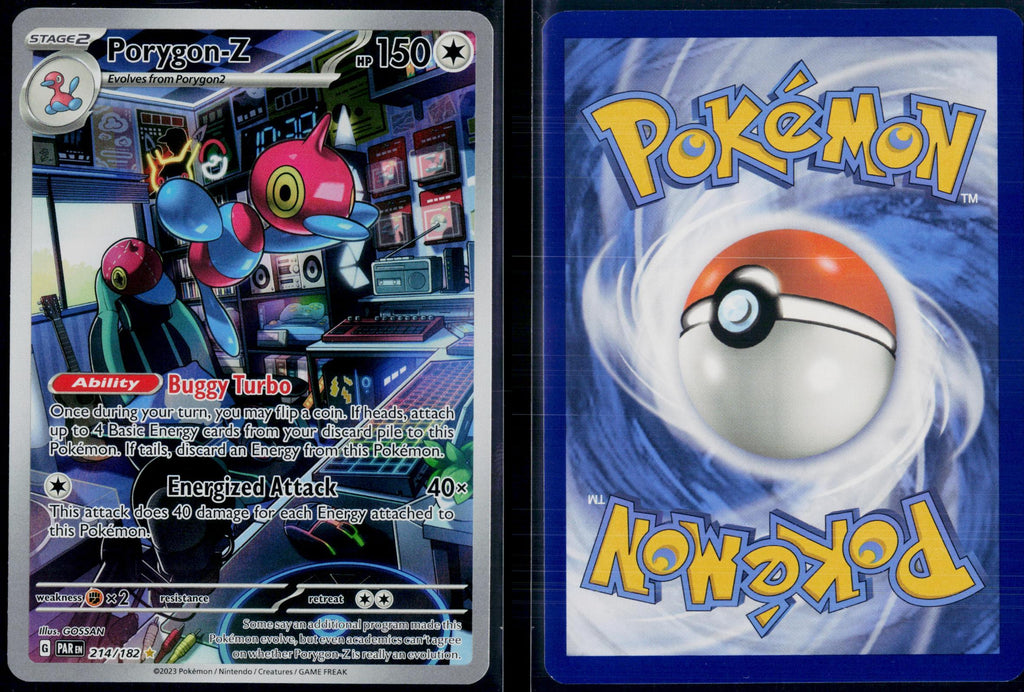 PORYGON-Z 214/182 POKEMON PARADOX RIFT ILLUSTRATION RARE HOLO NM