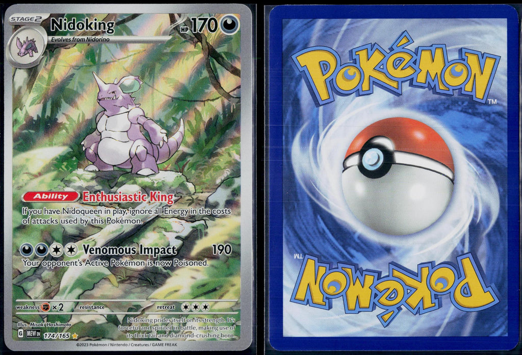 NIDOKING 174/165 POKEMON 151 ILLUSTRATION RARE HOLO NM