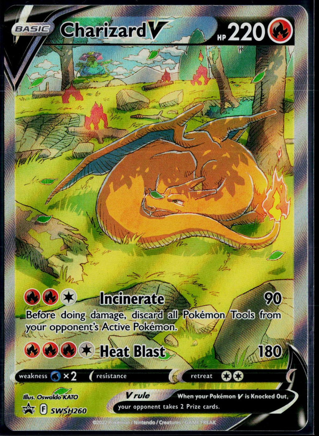 CHARIZARD V SWSH260 POKEMON SWORD & SHIELD PROMO HOLO P NM