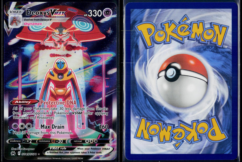 DEOXYS VMAX GG45/GG70 🐬 POKEMON CROWN ZENITH GALARIAN GALLERY HOLO ☀️ NM/M 🌴
