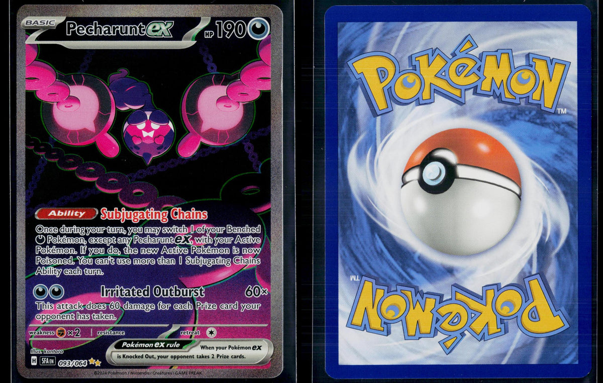 PECHARUNT EX 093/064 POKEMON SHROUDED FABLE SPECIAL ILLUSTRATION RARE HOLO NM