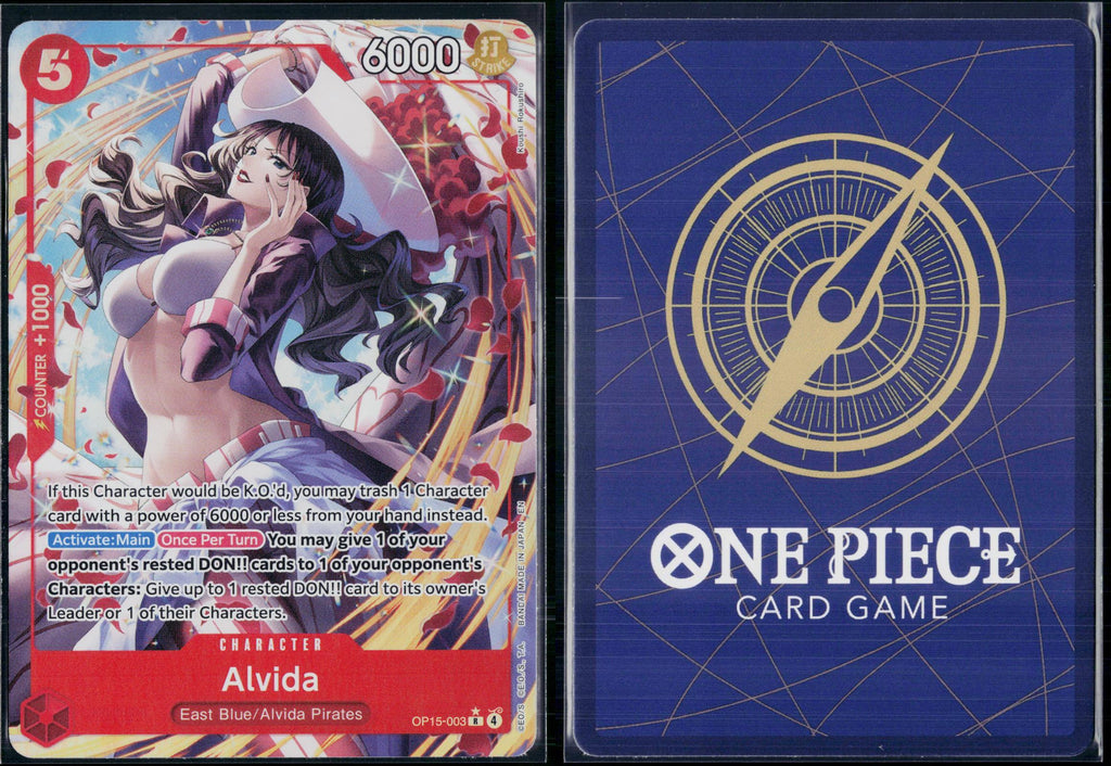 ALVIDA (ALTERNATE ART) OP15-003 ONE PIECE ADVENTURE ON KAMI'S ISLAND R NM