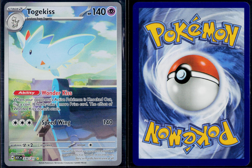 TOGEKISS 235/217 POKEMON ASCENDED HEROES ILLUSTRATION RARE HOLO NM