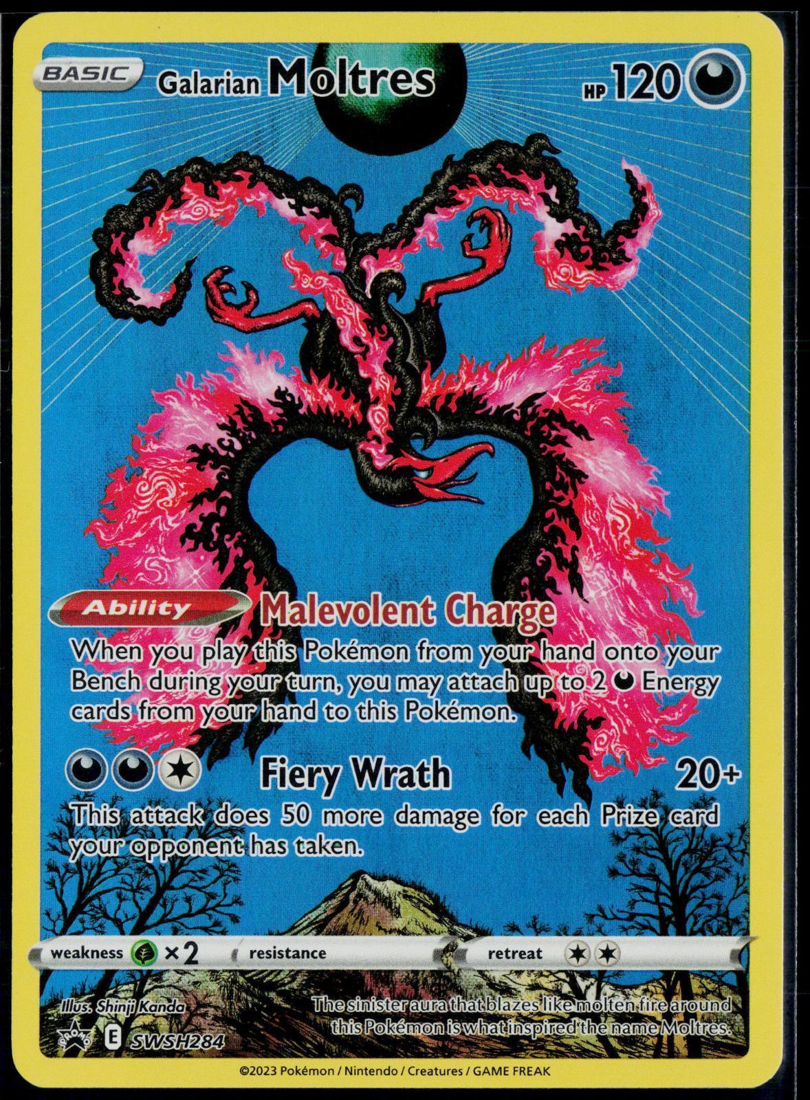GALARIAN MOLTRES SWSH284 POKEMON SWORD & SHIELD PROMO HOLO P NM