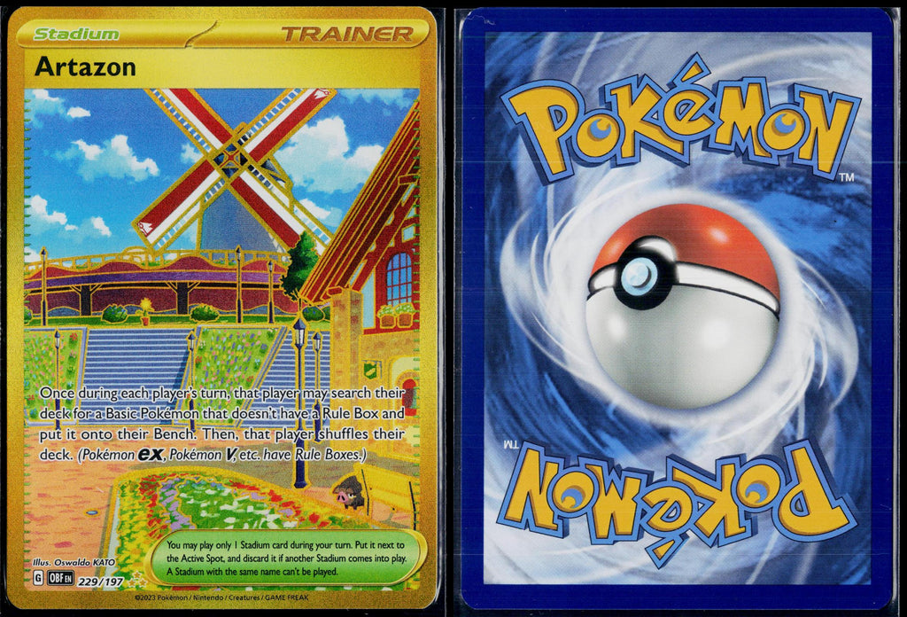 ARTAZON 229/197 POKEMON OBSIDIAN FLAMES HYPER RARE HOLO NM