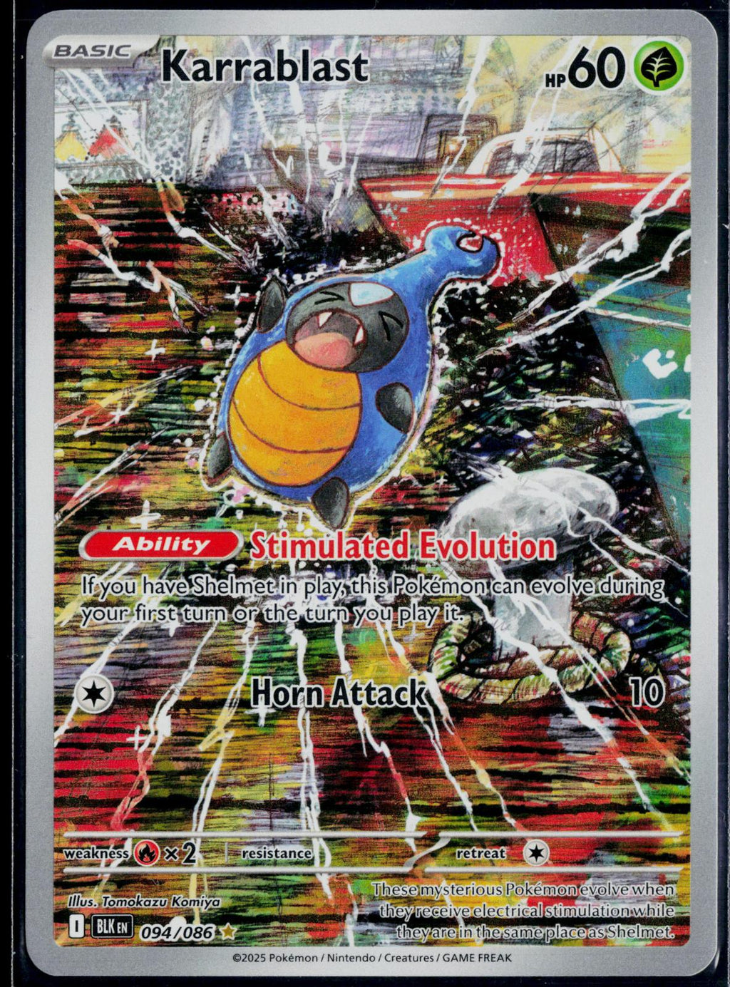 KARRABLAST 094/086 POKEMON BLACK BOLT HOLO ILLUSTRATION RARE NM