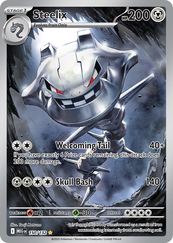 STEELIX 150/132 🐬 POKEMON MEGA EVOLUTION IR ☀️ HOLO NM/M 🌴