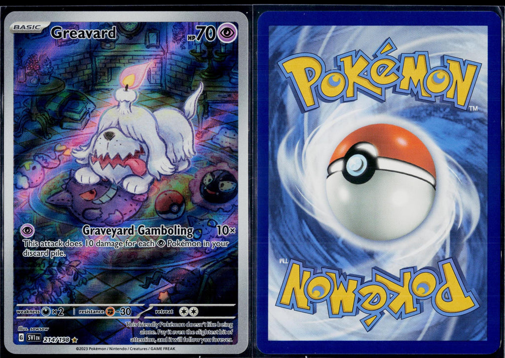 GREAVARD 214/198 POKEMON SCARLET & VIOLET ILLUSTRATION RARE HOLO NM