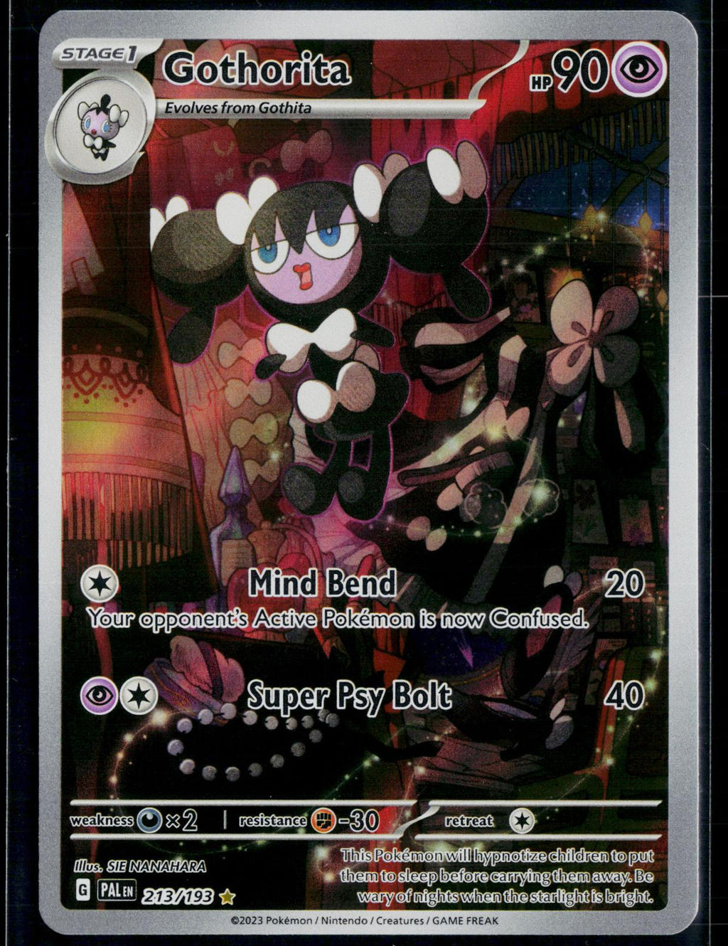 GOTHORITA 213/193 POKEMON PALDEA EVOLVED ILLUSTRATION RARE HOLO NM