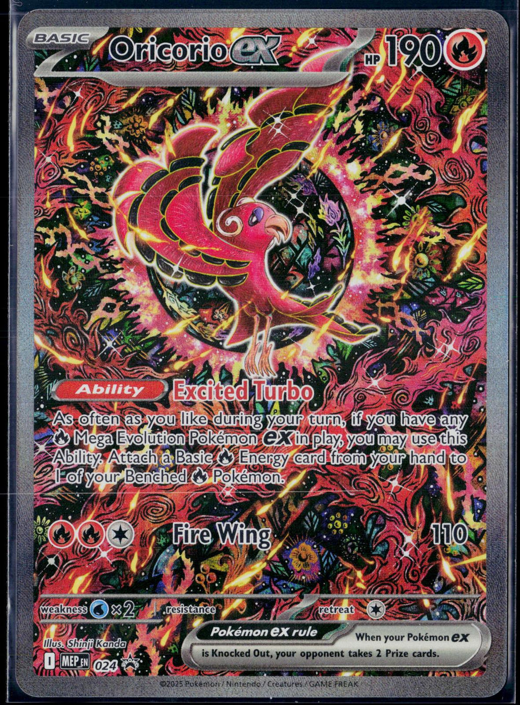 ORICORIO EX 024 POKEMON ME: MEGA EVOLUTION PROMO HOLO P HOLO NM